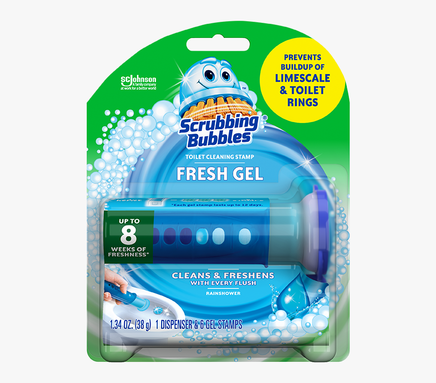 Scrubbing Bubbles Fresh Gel Rainshower - Scrubbing Bubbles Toilet Gel Refills, HD Png Download