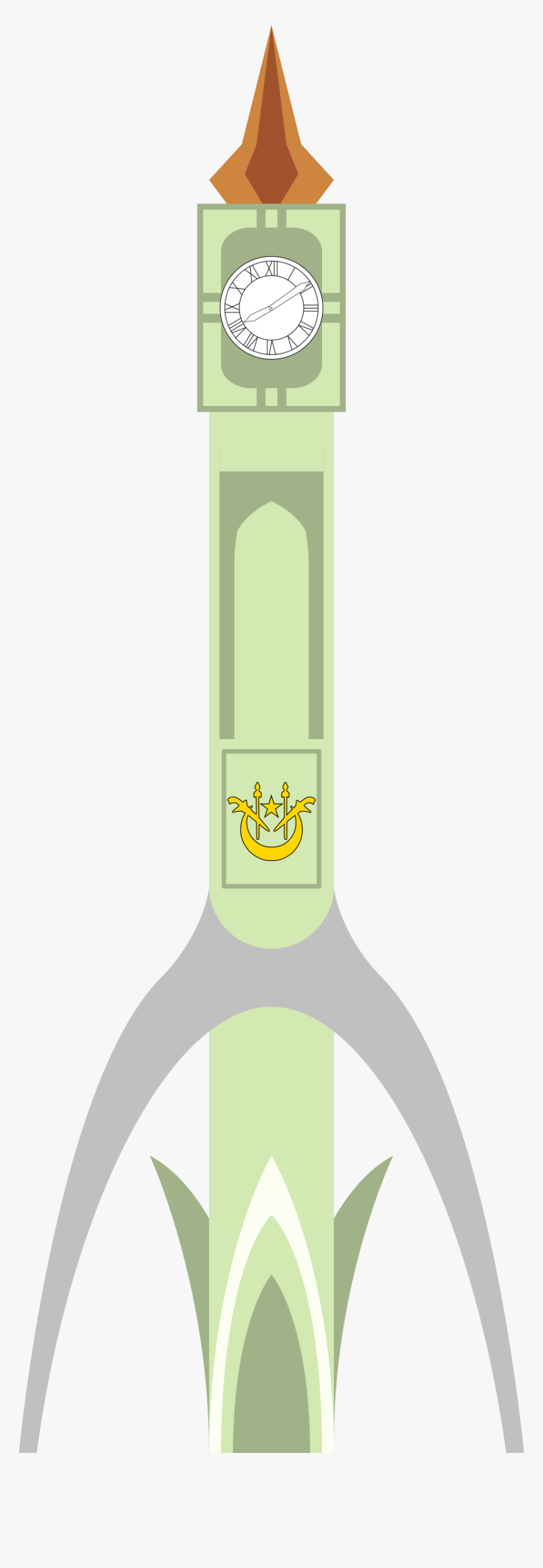 Transparent Clock Tower Clipart - Kota Bharu Vector, HD Png Download