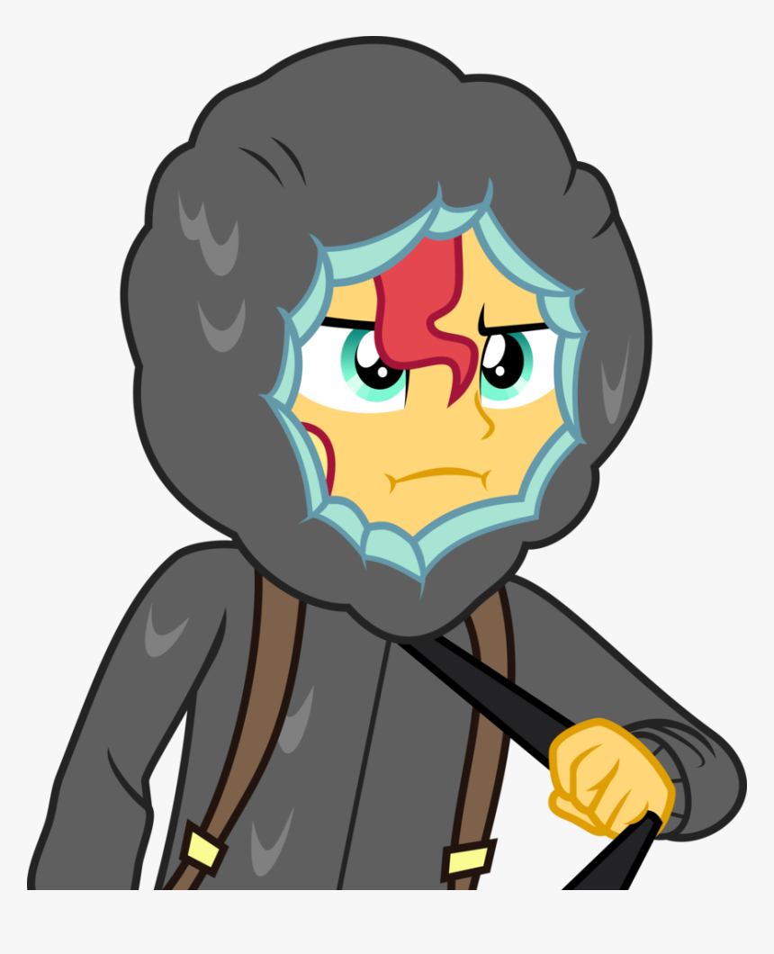 Annoyed Artist Aqua Pony Equestria Girls Clipart , - Sunset Shimmer In The Rain, HD Png Download