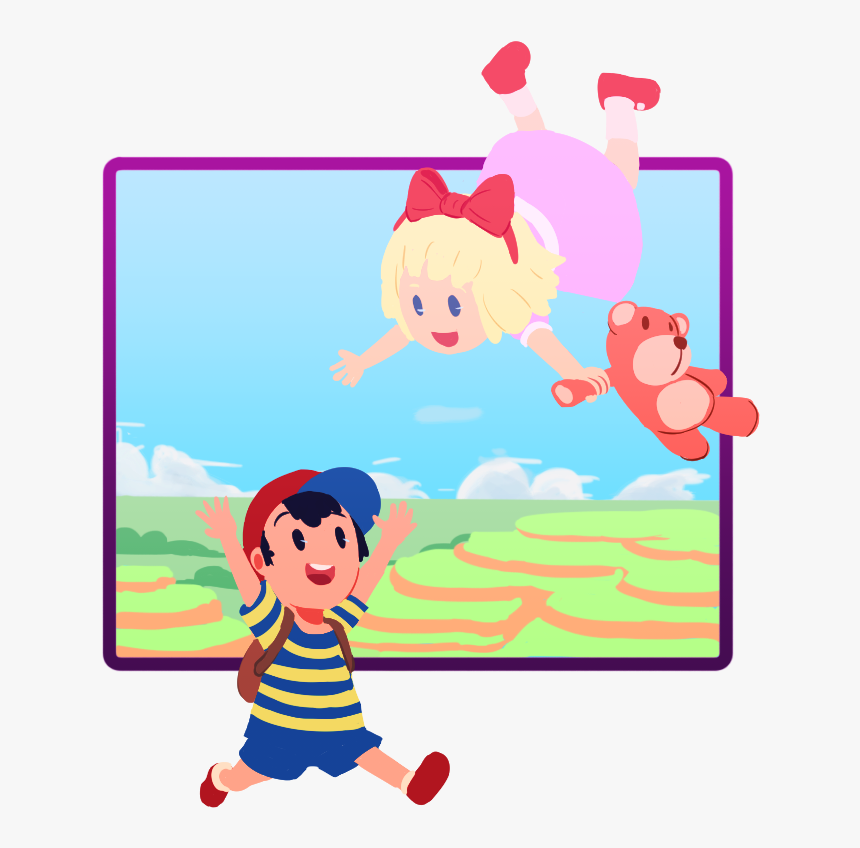 Ness And Paula - Adult Ness Paula Earthbound, HD Png Download