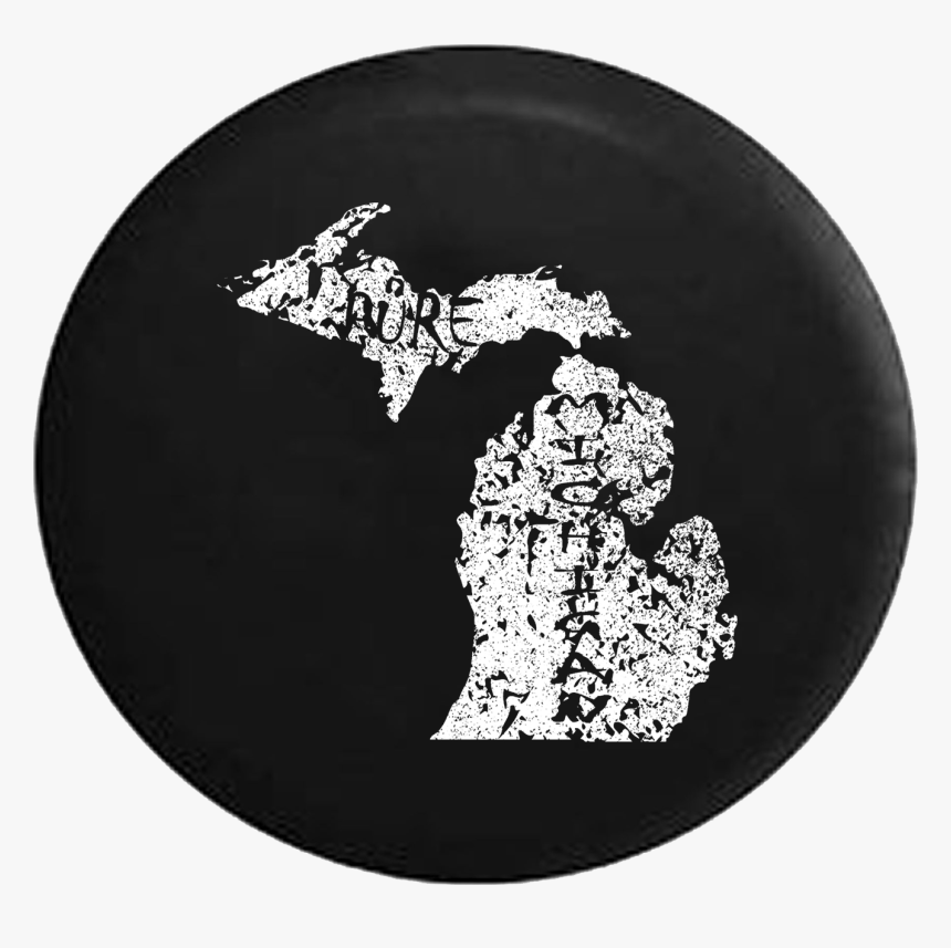 Pure Michigan State Pride Jeep Camper Spare Tire Cover - Circle, HD Png Download