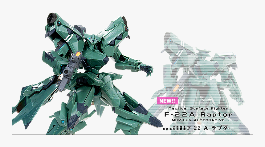Volks Muv Luv Alternative Takashi Miyuki F 22a Raptor - Action Figure, HD Png Download