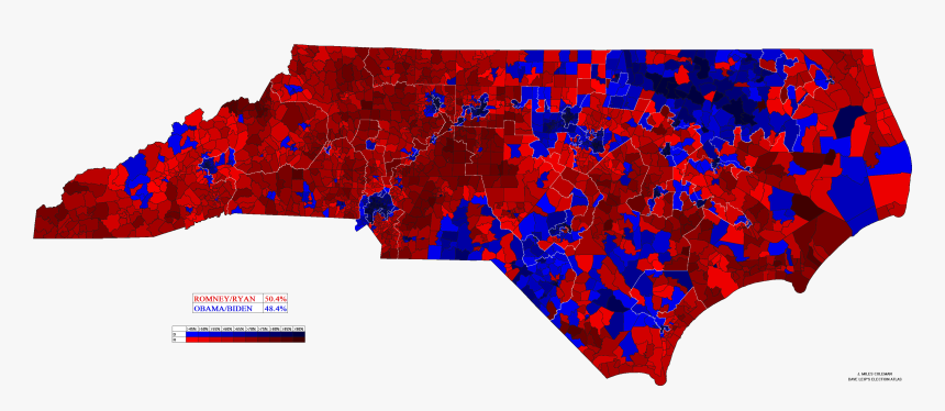 After The Battlegroundnorth Carolina 2012 Presidential - Nc Election Map 2016, HD Png Download