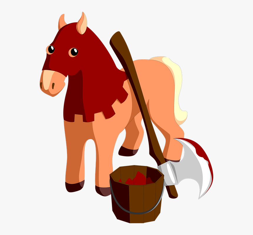 Horse, Executioner, Medieval, Animal - Cartoon, HD Png Download