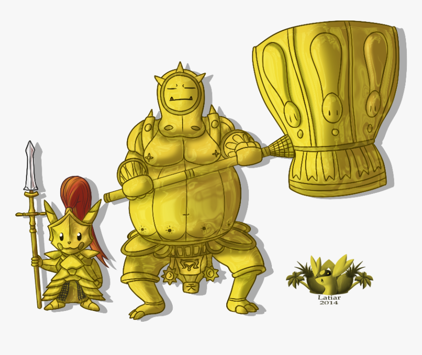 Dragonslayer Pikachu Executioner Snorlax - Ornstein And Smough Pokemon, HD Png Download