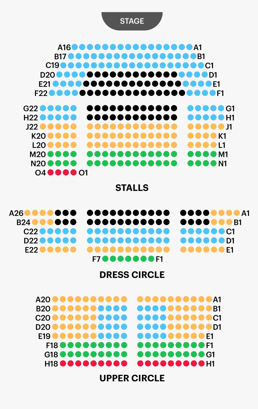 Martin S Theatre Seating Plan - Circle, HD Png Download