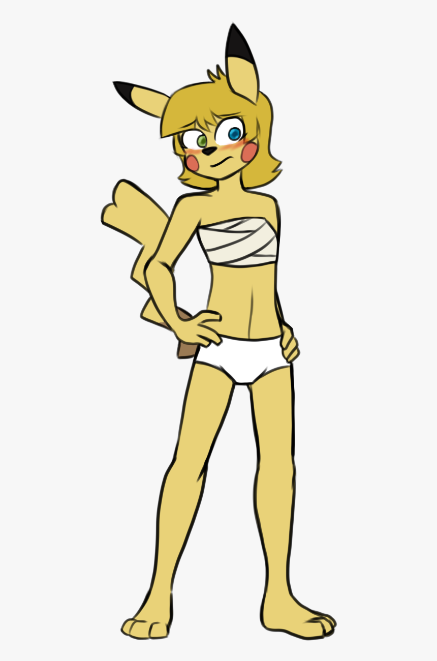 The Underwear D Pikachu Girl - Cartoon, HD Png Download