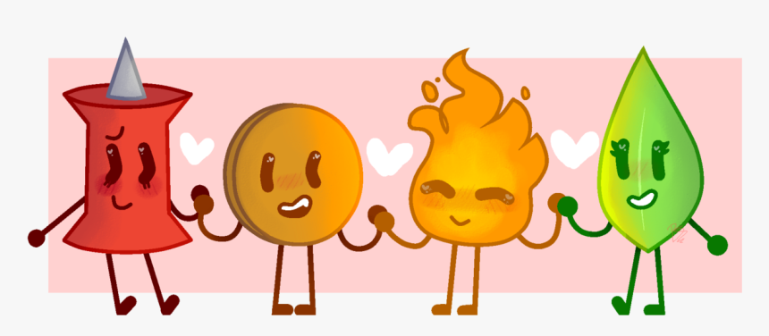 Leafy Died 5 Seconds Later - Bfb Leafy X Firey, HD Png Download
