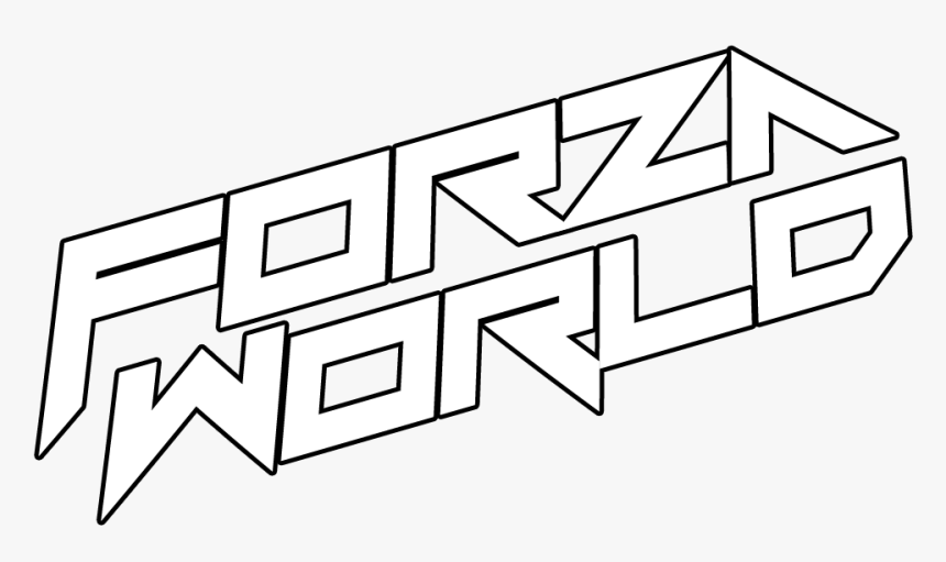 Forza World Text Only - Line Art, HD Png Download