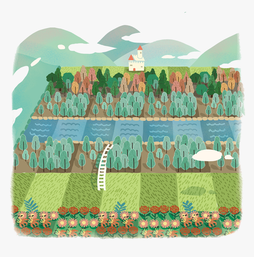 農田 手繪, HD Png Download