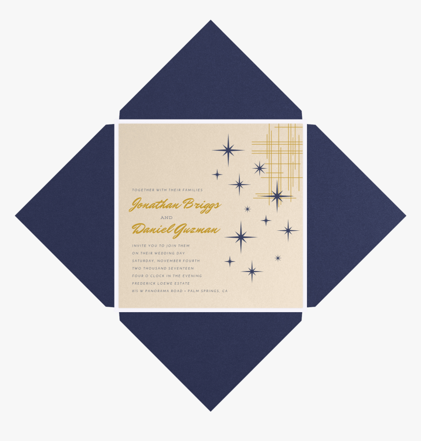 Star Dust Wedding Invitation - Basic Shapes In Animation, HD Png Download
