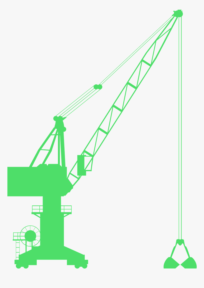 Transparent Construction Crane Crane Silhouette, HD Png Download