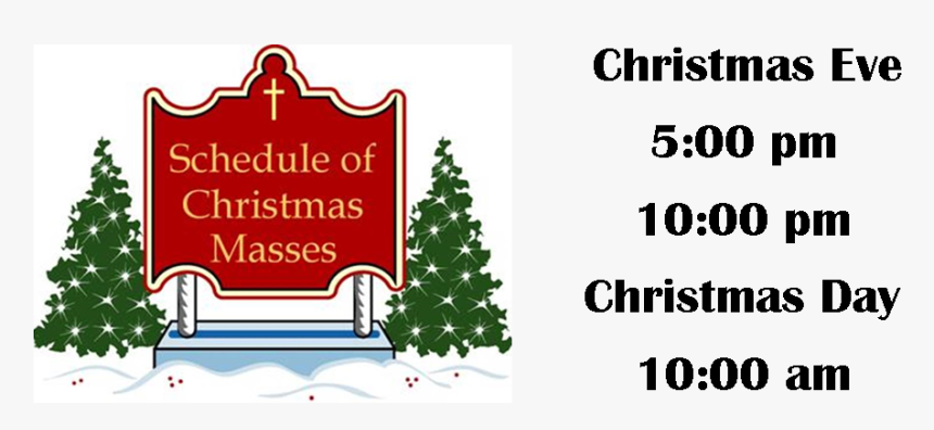 Christmas Mass Schedule 2017, HD Png Download
