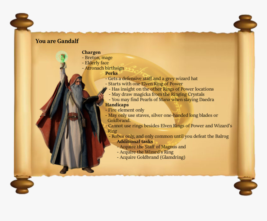 Gandalf-3 - Scroll Clipart Transparent Background, HD Png Download