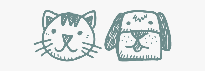 Cat Dog Icon Paw-destrian - Cat Dog Icon, HD Png Download