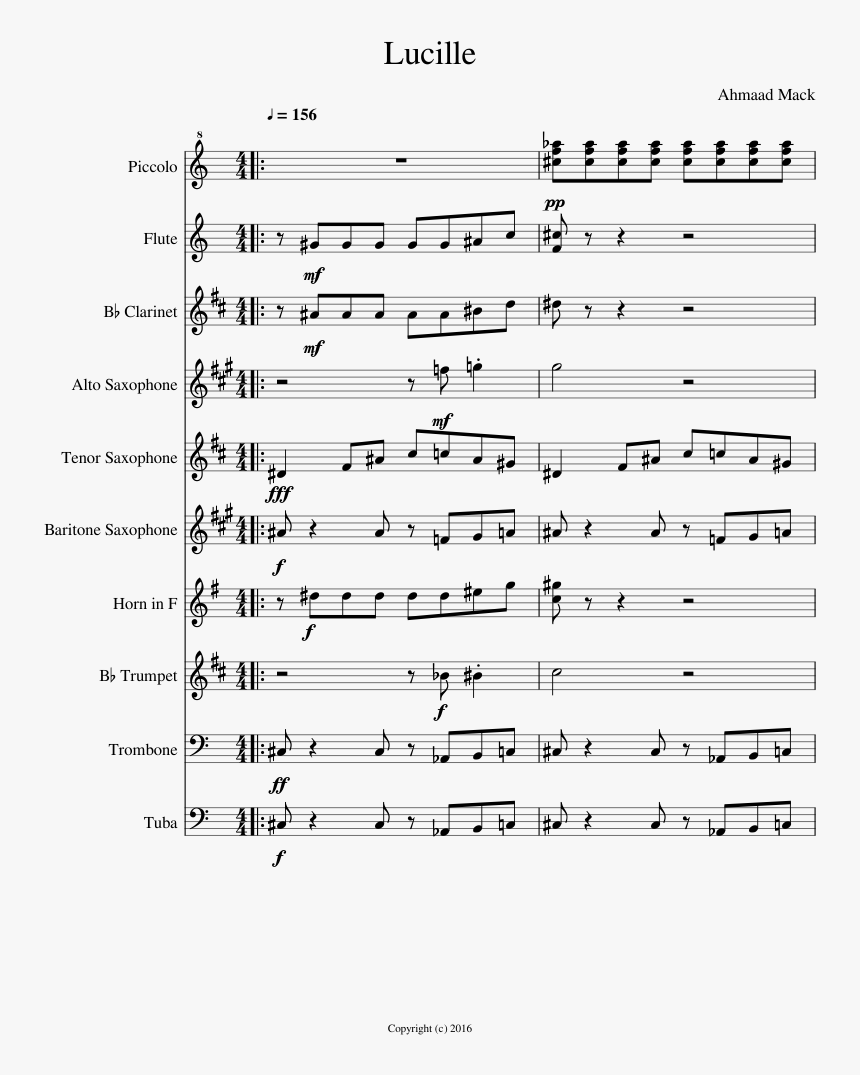 Bari Sax Pep Band Music, HD Png Download