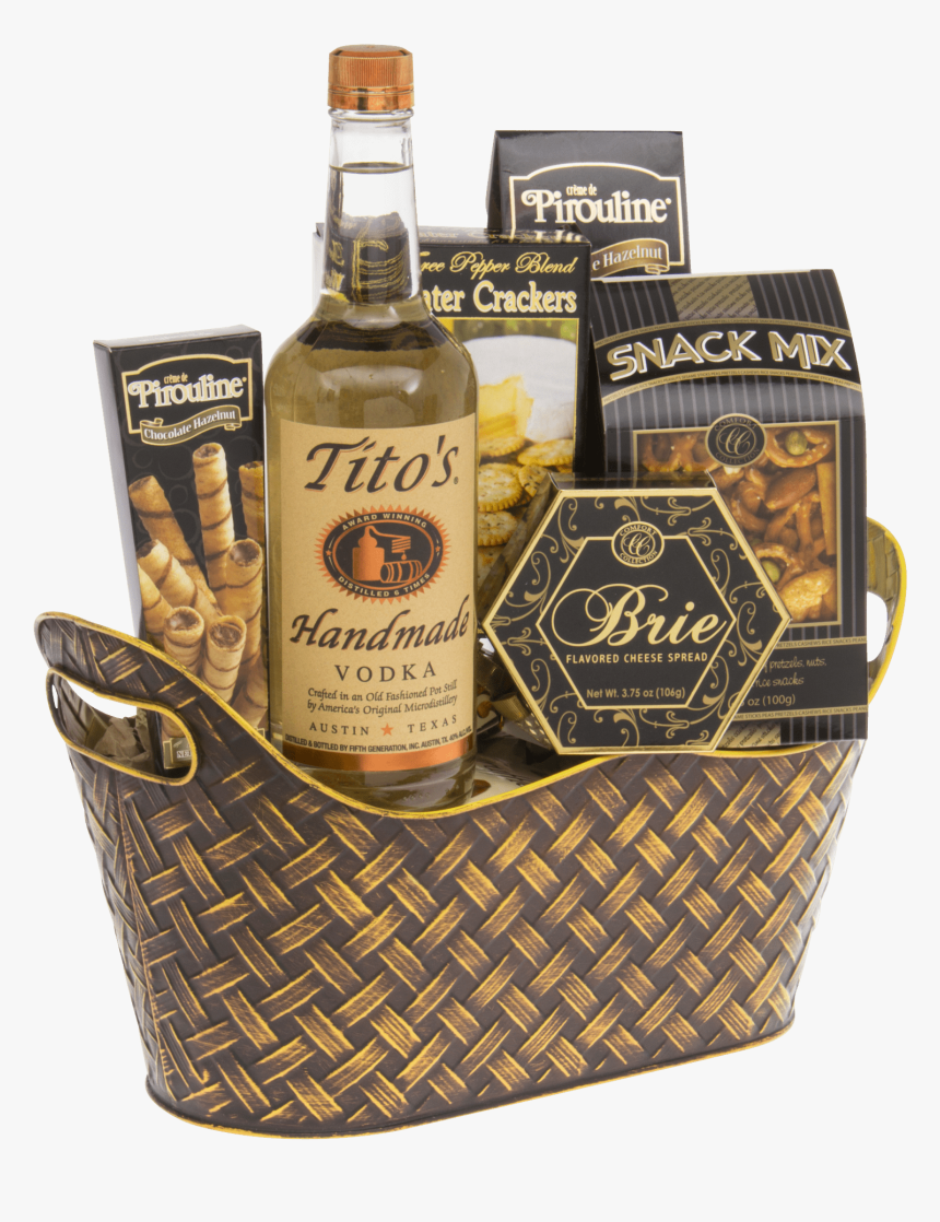 Perfect Score Vodka Gift Basket, Titos Gift Basket, - Tito's Handmade Vodka, HD Png Download