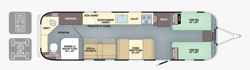 2017 Airstream Classic 30rb Twin - 2017 Airstream Classic 33 Ft, HD Png Download