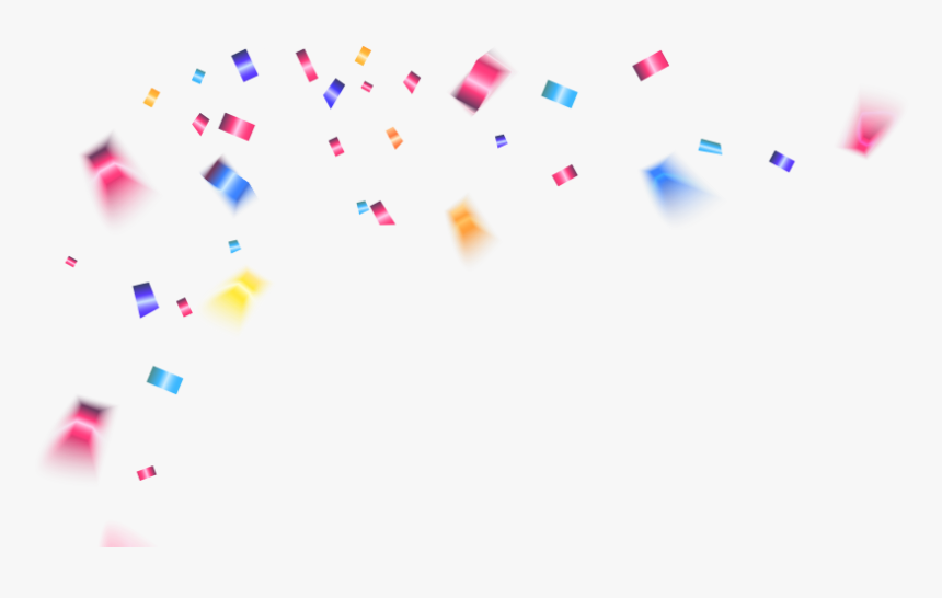 Transparent Background Coloured Confetti Png, Png Download