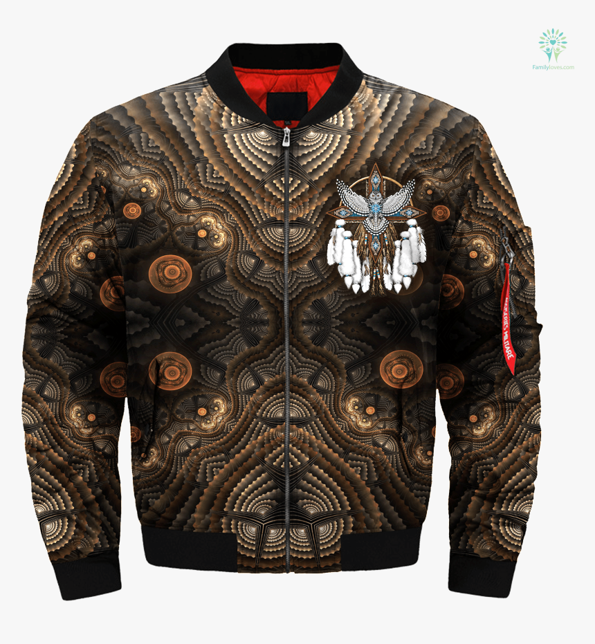 Snowy Owl Native American Mandala Over Print Bomber - Wolven Trio Anne Stokes, HD Png Download