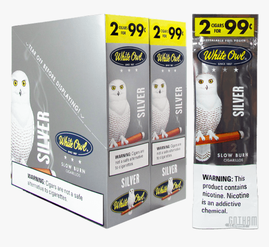 White Owl Cigarillos Silver - Silver White Owl Cigarillos, HD Png Download