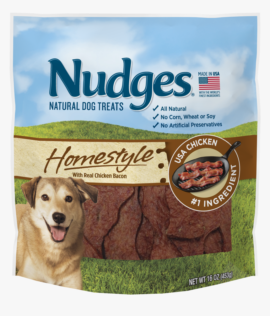 Nudges Homestyle Chicken And Bacon Dog Treats, 16 Oz, HD Png Download