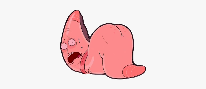 Rick And Morty Worm Jerry Gif, HD Png Download
