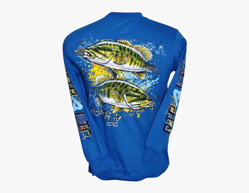 Small Mouth Bass Long Sleeve T-shirt Royal Blue 
 Class - Bass, HD Png Download