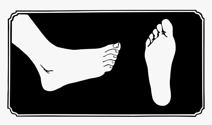 Big Foot Clipart Barefoot - Foot Leg Clipart, HD Png Download