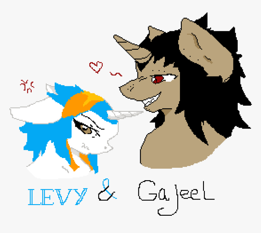 Levy And Gajeel As Mlp , Png Download - Cartoon, Transparent Png