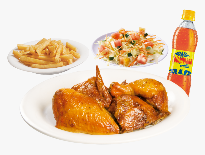 Combo Medio Pollo Asado , Png Download - Medio Pollo Asado Png, Transparent Png