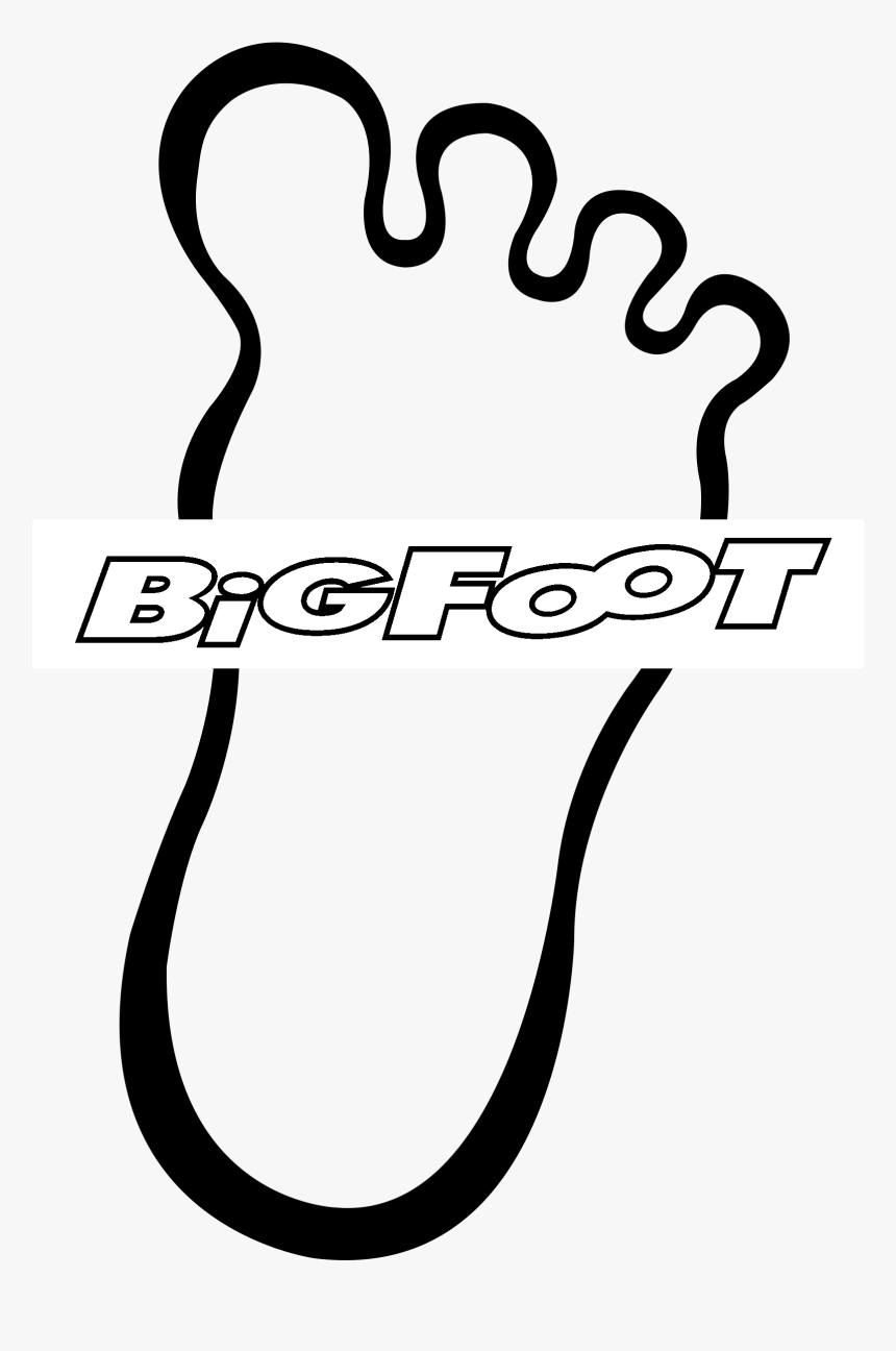 Bigfoot Logo Black And White - Bigfoot Image In Black And White, HD Png Download