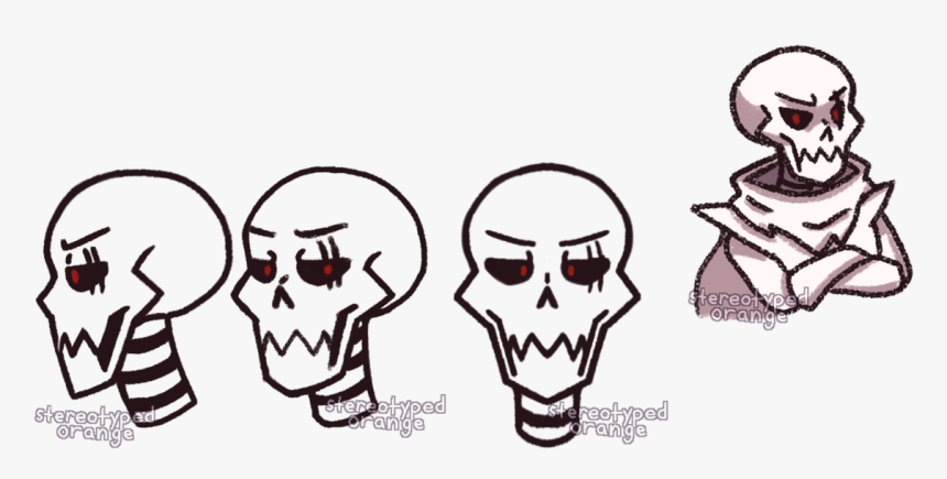Underfell Papyrus Sketches Underfell Papyrus Head Hd Png Download Transparent Png Image Pngitem