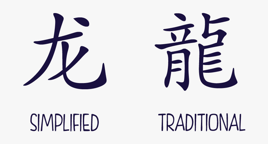 Dragon Orig - Dragon Written In Chinese, HD Png Download