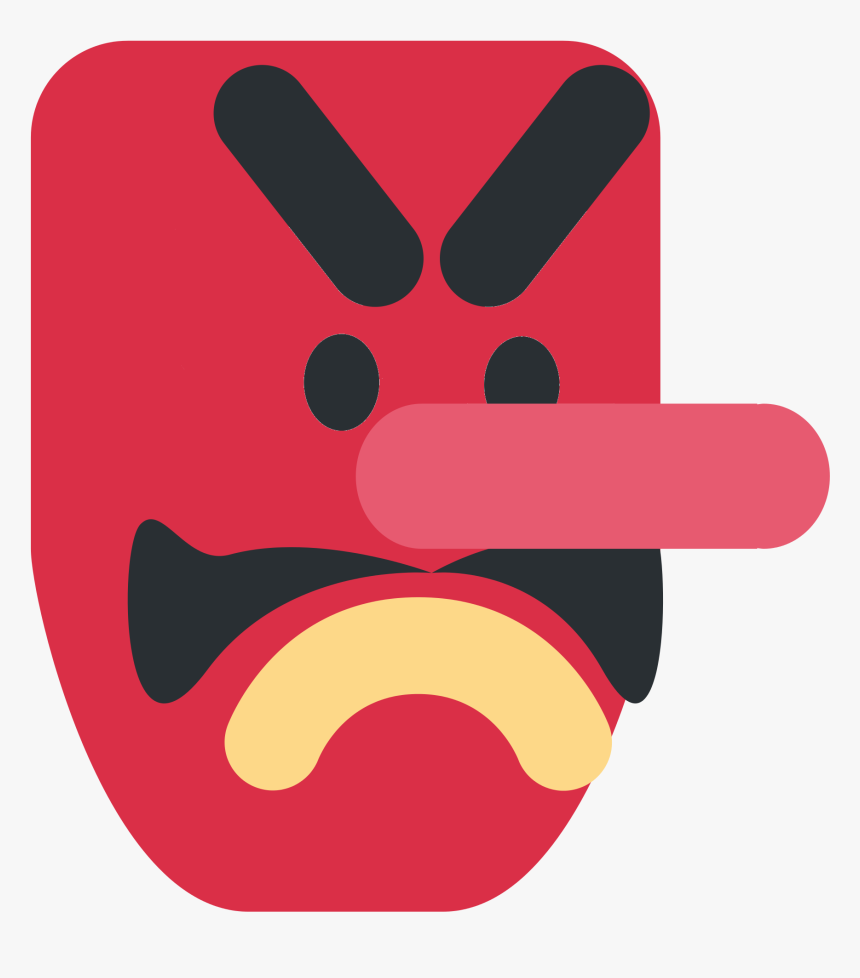 Japanese Goblin Emoji Twitter, HD Png Download