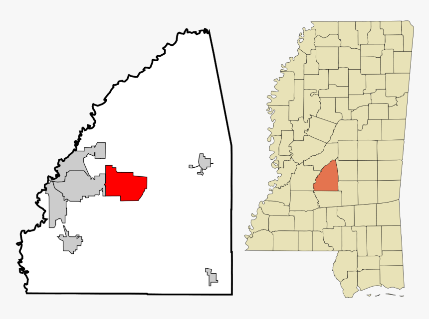 Pelahatchie Ms On Ms Map, HD Png Download