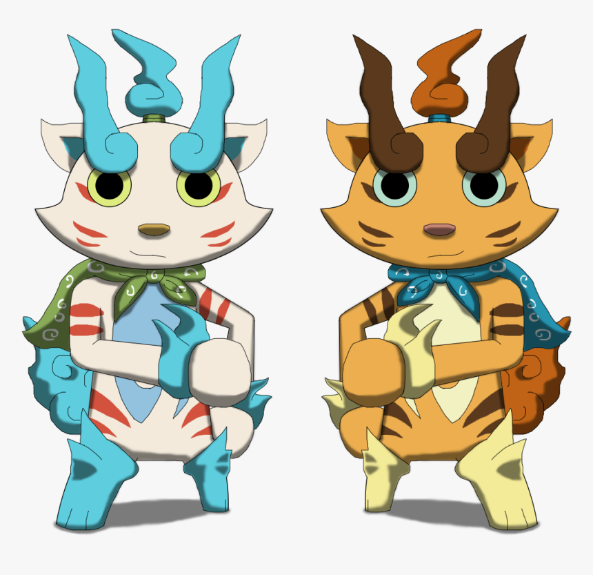 Komane And Komiger / Shishikoma And Torajiro - Yo Kai Watch Komasan Komiger, HD Png Download