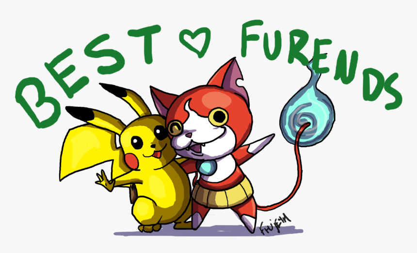 Jibanyan And Pikachu, HD Png Download