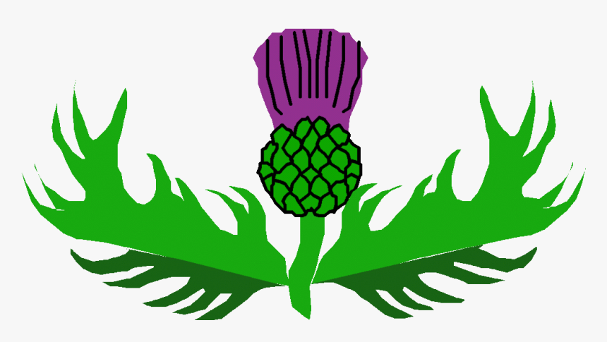 Thistle Border Clip Art Clipground Christmas Garland - Clip Art Scottish Thistle, HD Png Download