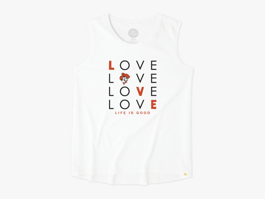 Women S Oklahoma State Cowboys Love Stack Sleeveless - Active Tank, HD Png Download