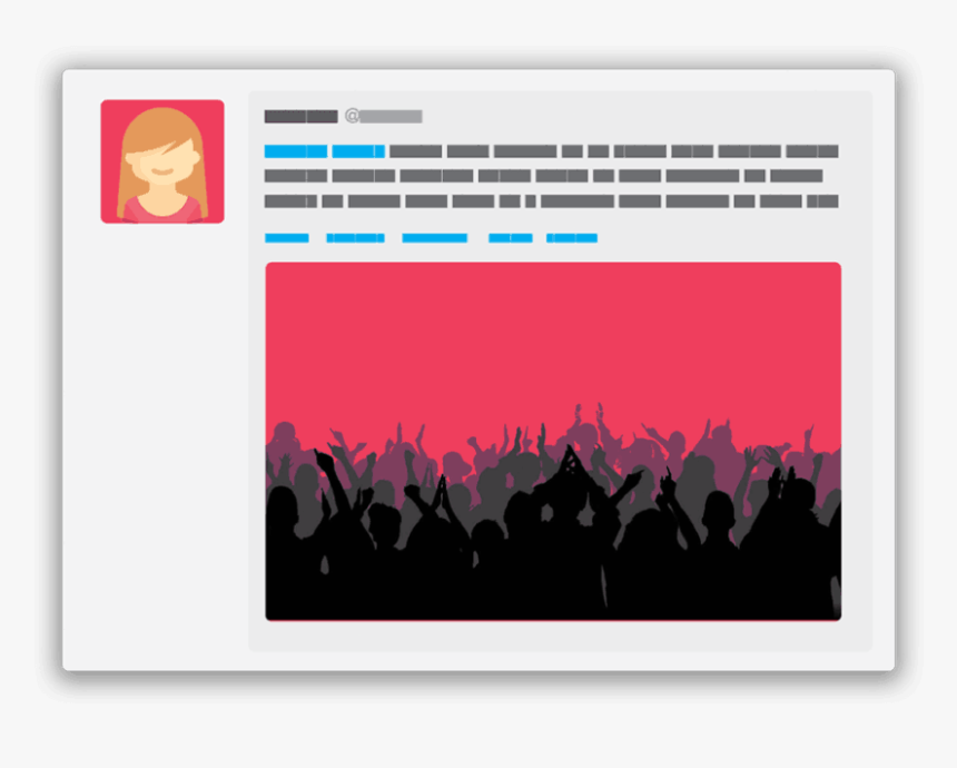 Social Media Content - Crowd, HD Png Download