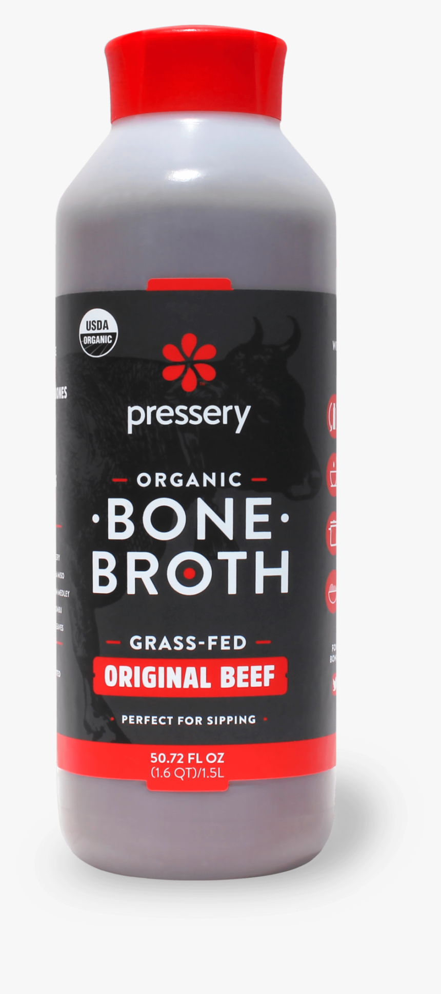 Beef Broth 50 Tall-min - Bottle, HD Png Download