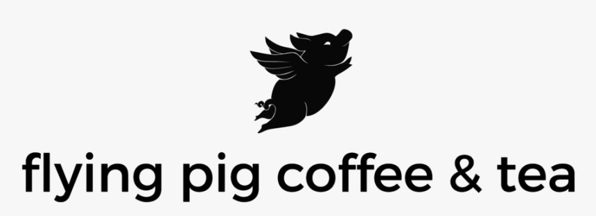 Flying Pig Coffee & Tea Logo Black - Illustration, HD Png Download