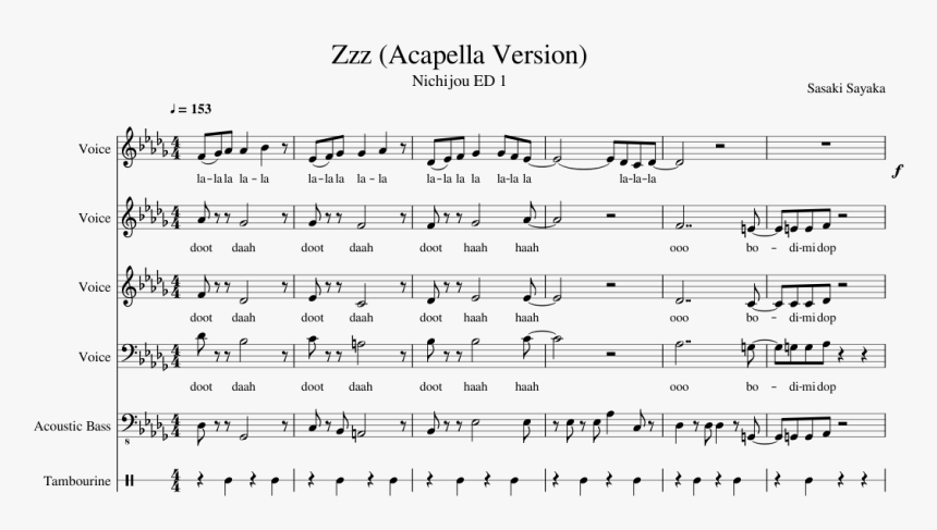 Transparent Nichijou Png - Sheet Music, Png Download