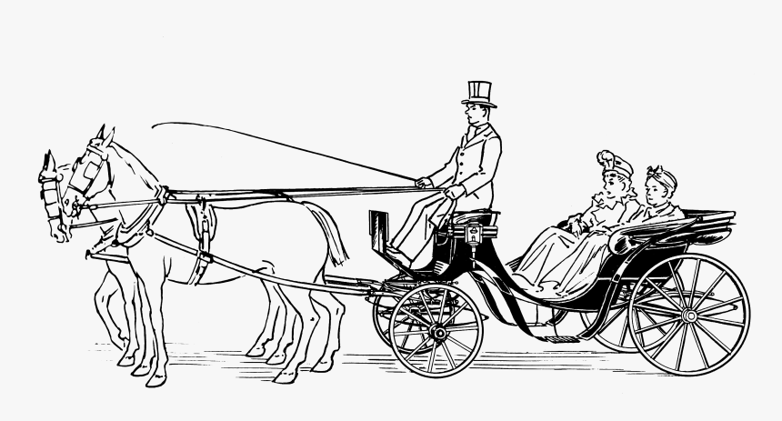 Victoria 1385 - Horse Drawn Carriage Clipart, HD Png Download