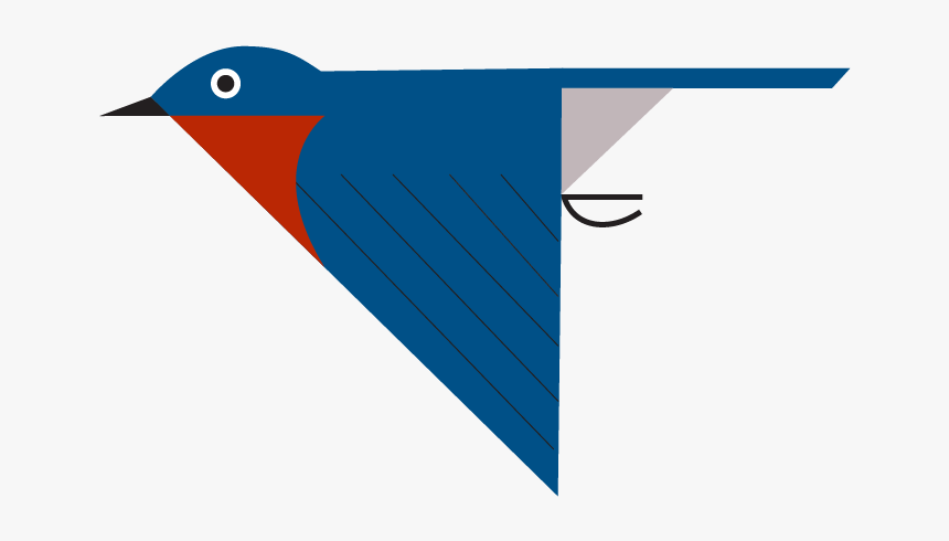 Charley Harper Bluebird, HD Png Download