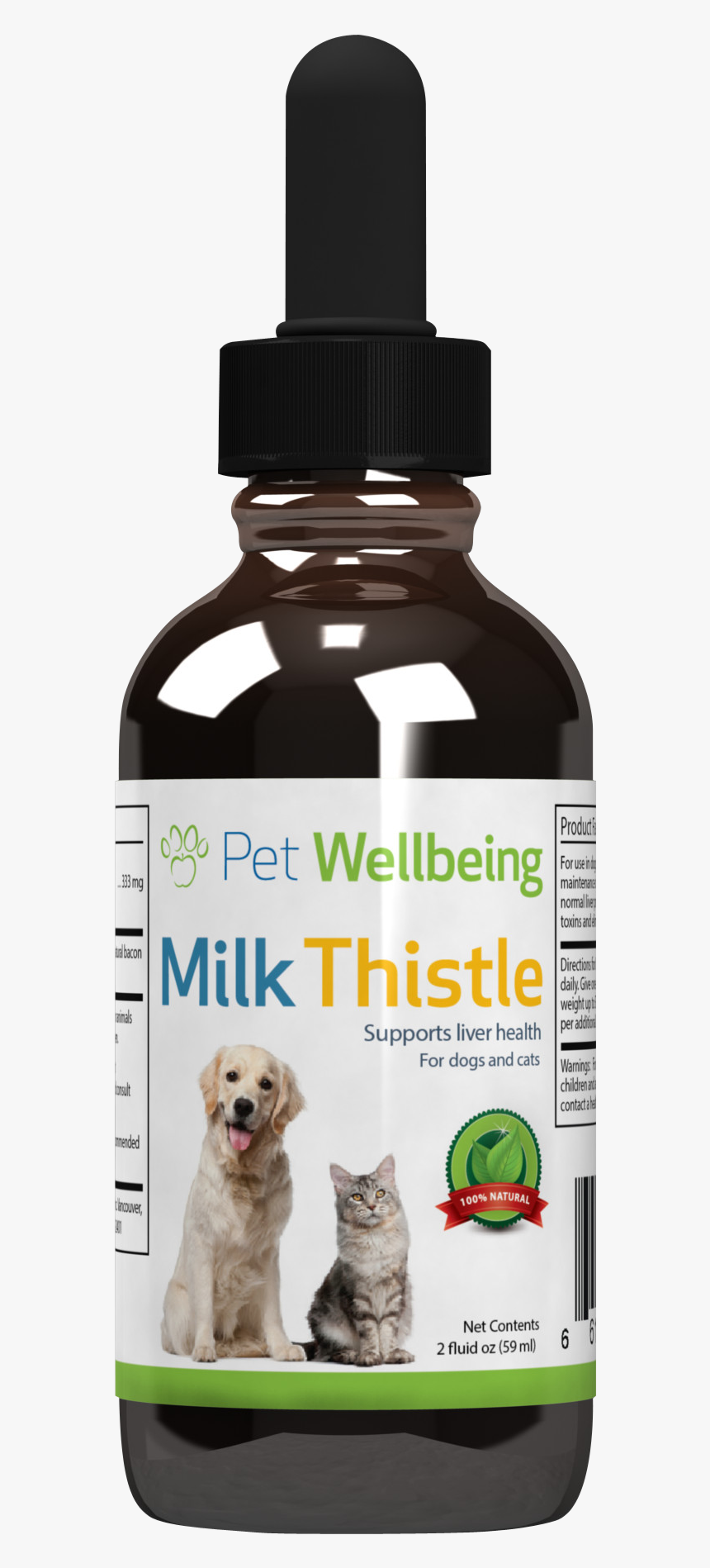 Milk Thistle, 2oz, For Dogs & Cats - Petwellbeing Kidney Support Gold, HD Png Download