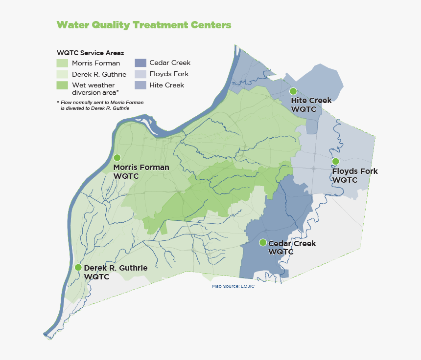Tf Map - Water Quality Treatment Plants Louisville Ky, HD Png Download