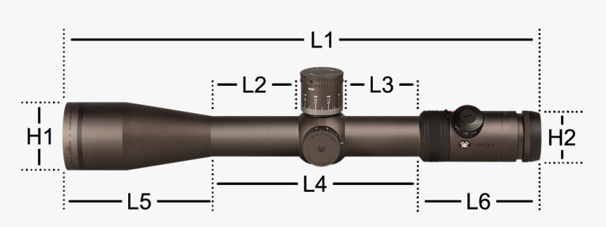 Vortex Razor Hd 5 20x50 Dimensions, HD Png Download