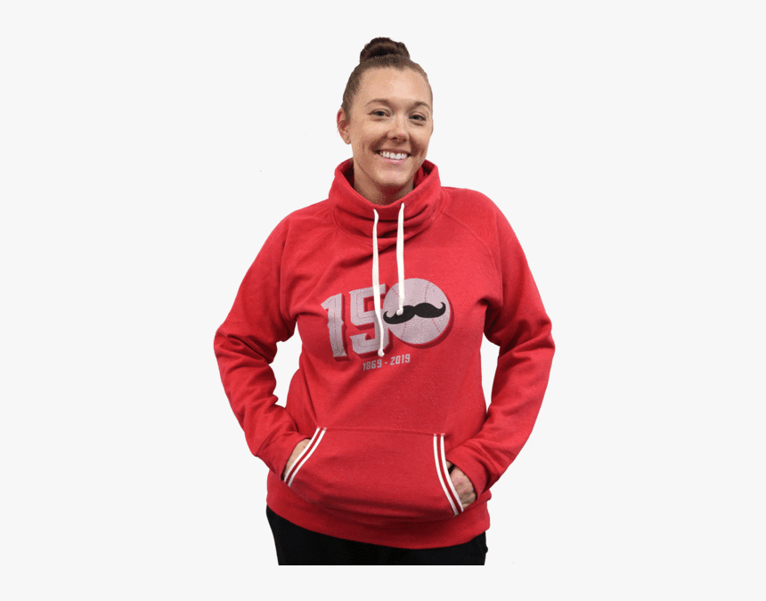 150 Years Of Baseball Women S Cowl Neck Sweatshirt - Hoodie, HD Png Download